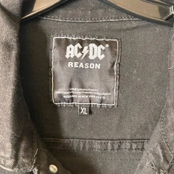 AC/DC Reason World Tour Commemorative black denim jacket XL & Pants jeans 40 - Picture 3 of 12